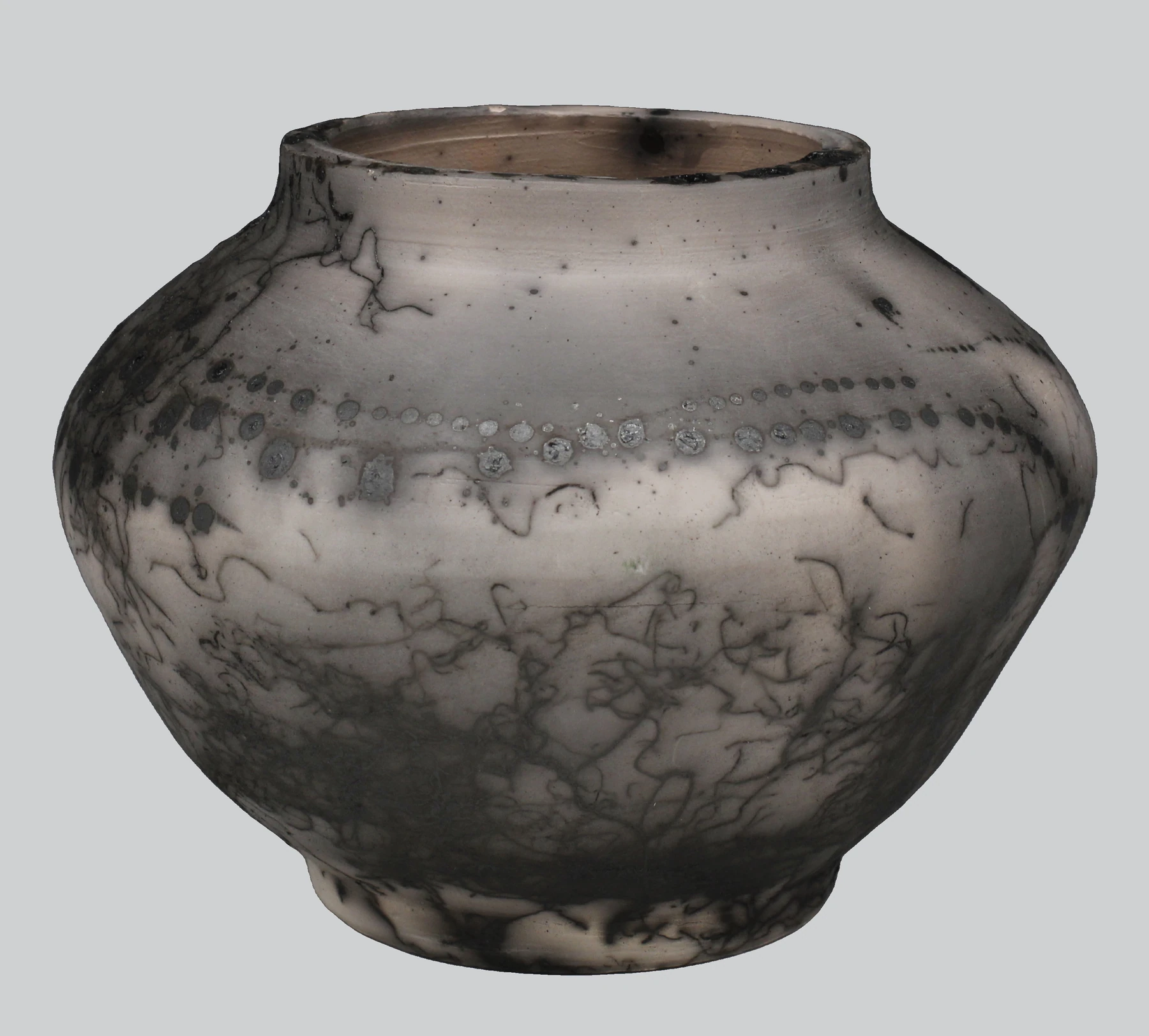 Horse hair and honey — a jar, horsehair raku
