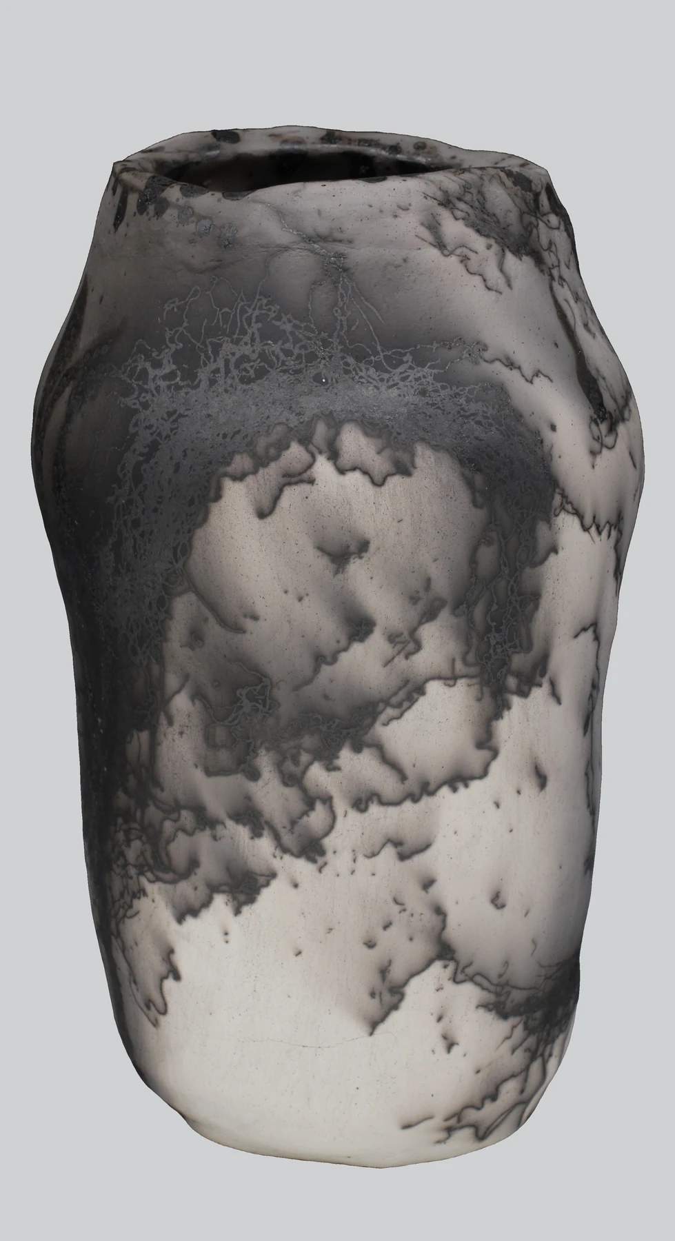 Horse hair and honey — a vase, horsehair raku