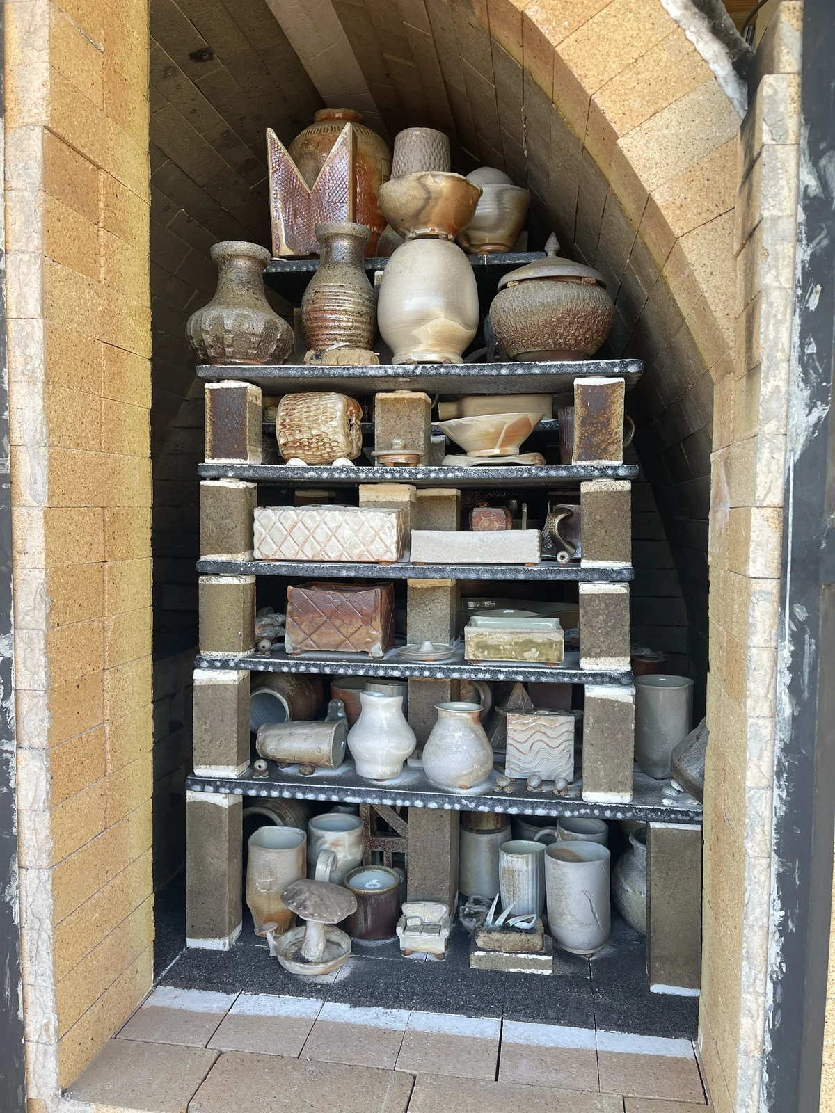 A packed kiln.